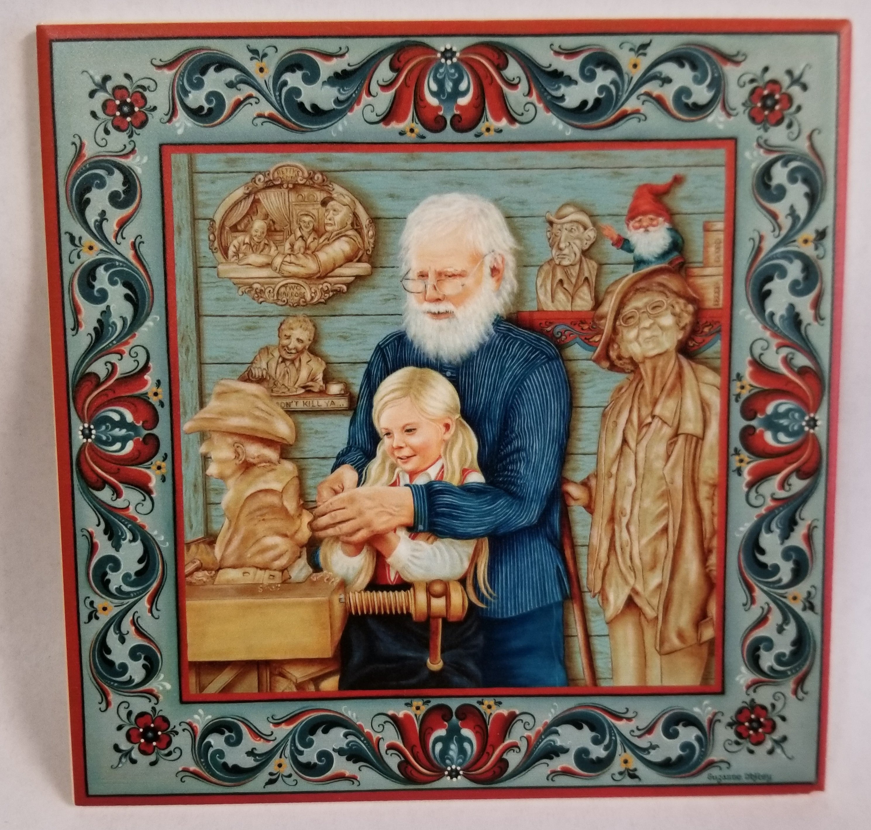 1524232 6" Ceramic Tile Master Carver Bergquist Imports