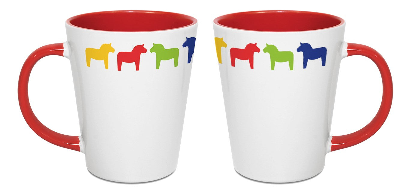 1819105 Red Latte Multi Dala Horse Bergquist Imports