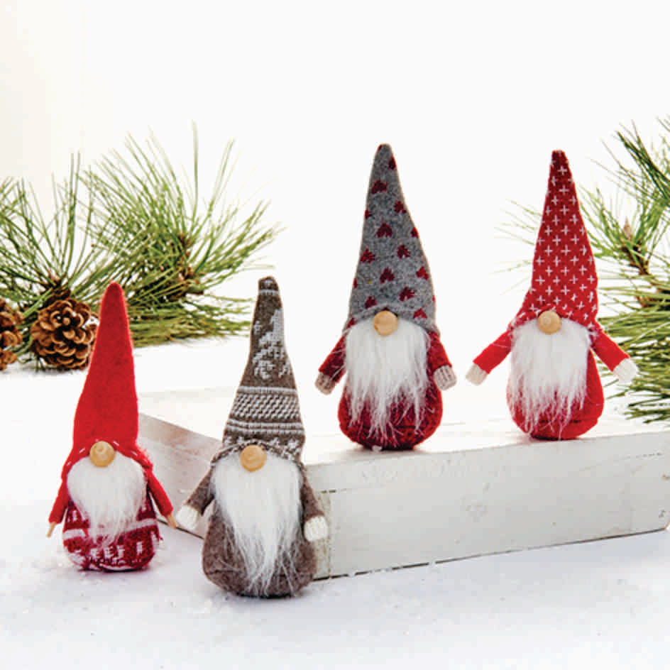 4713200 Soft Santa's, 4 Assorted Bergquist Imports